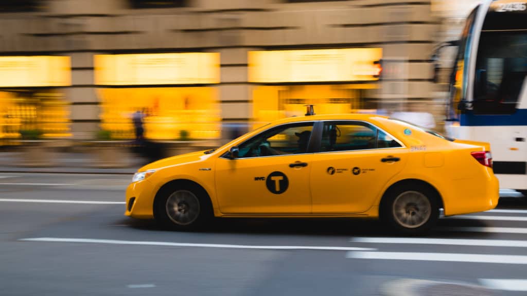 NYC yellow taxi cab, blog post about how to  get around nyc